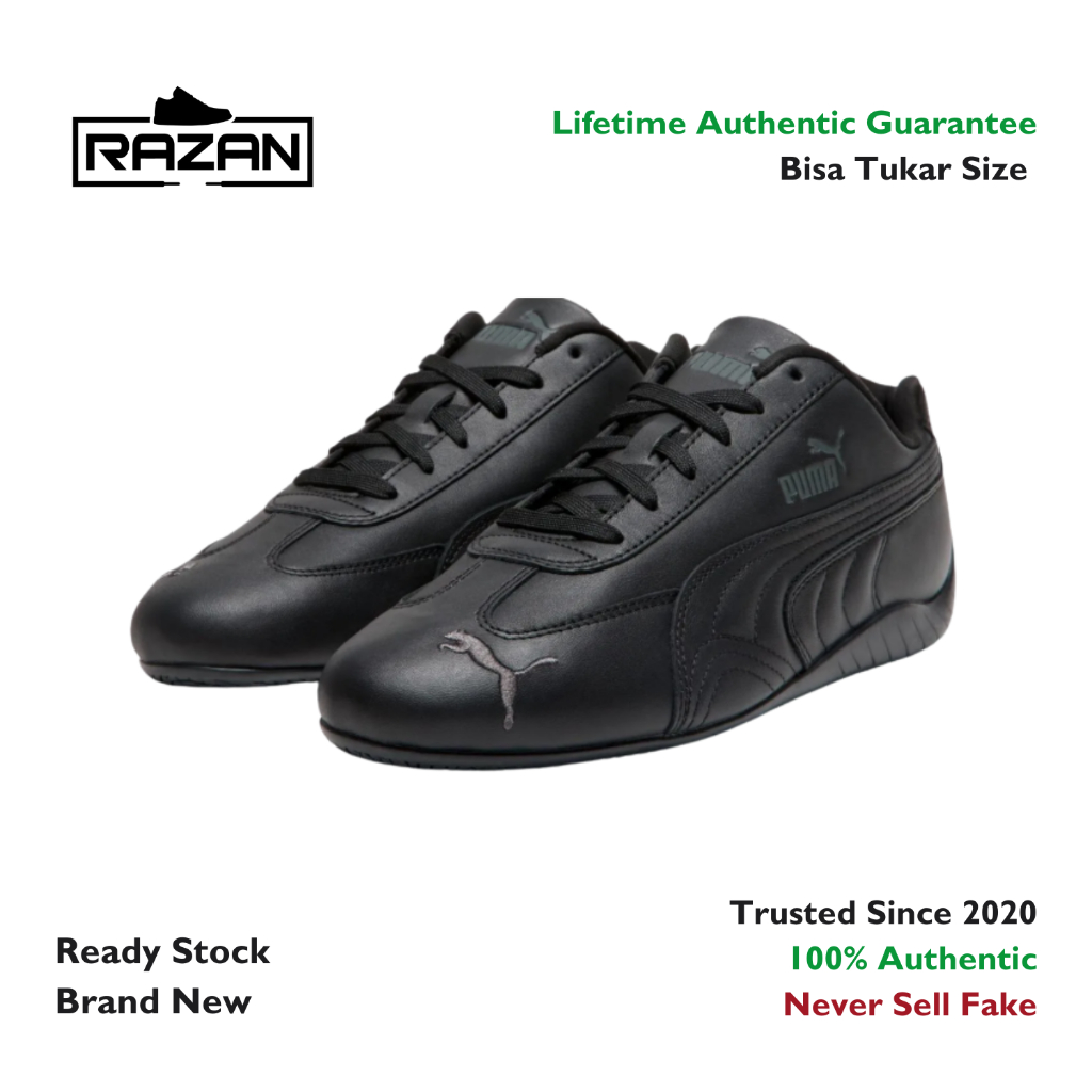 Puma Speedcat Full Leather Black Shadow Grey 100% Authentic Original