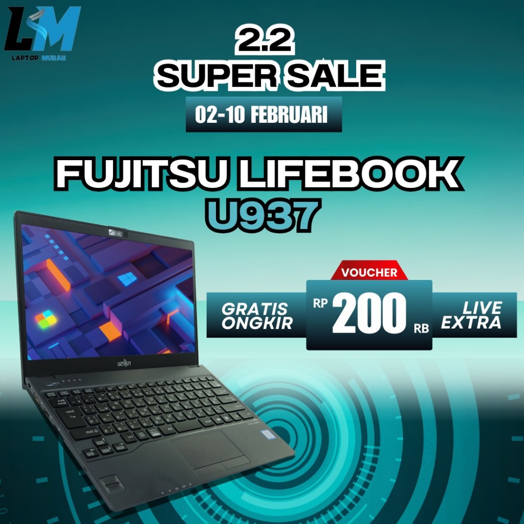 Fujitsu Lifebook U937 Touchscreen Intel Core I5 Gen 7 8 Ram 8gb Ssd 256gb Siap Pakai Murah Bergarans