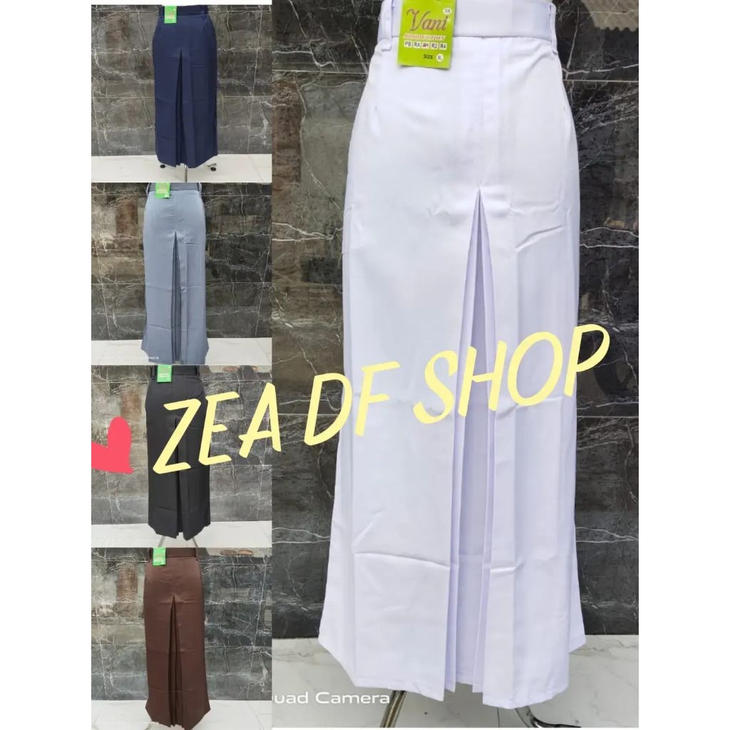 ROK SEKOLAH SPAN REMPEL 1 DEPAN / Rok belah tengah SMP/SMA