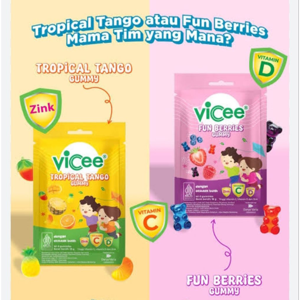 VICEE GUMMY VITAMIN C D ZINC MULTIVITAMIN ANAK