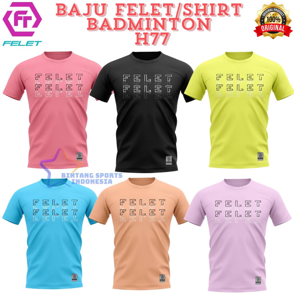 BAJU FELET/RN JERSEY H77 Badminton Shirt Badminton ORIGINAL