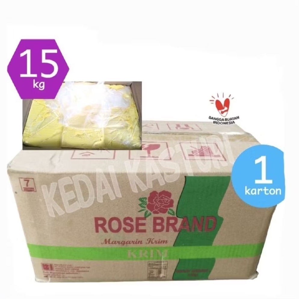 Margarin Serbaguna Rose Brand 15kg 1 dus 1 karton - Margarin krim Rosebrand & Margarin putih Rosebra