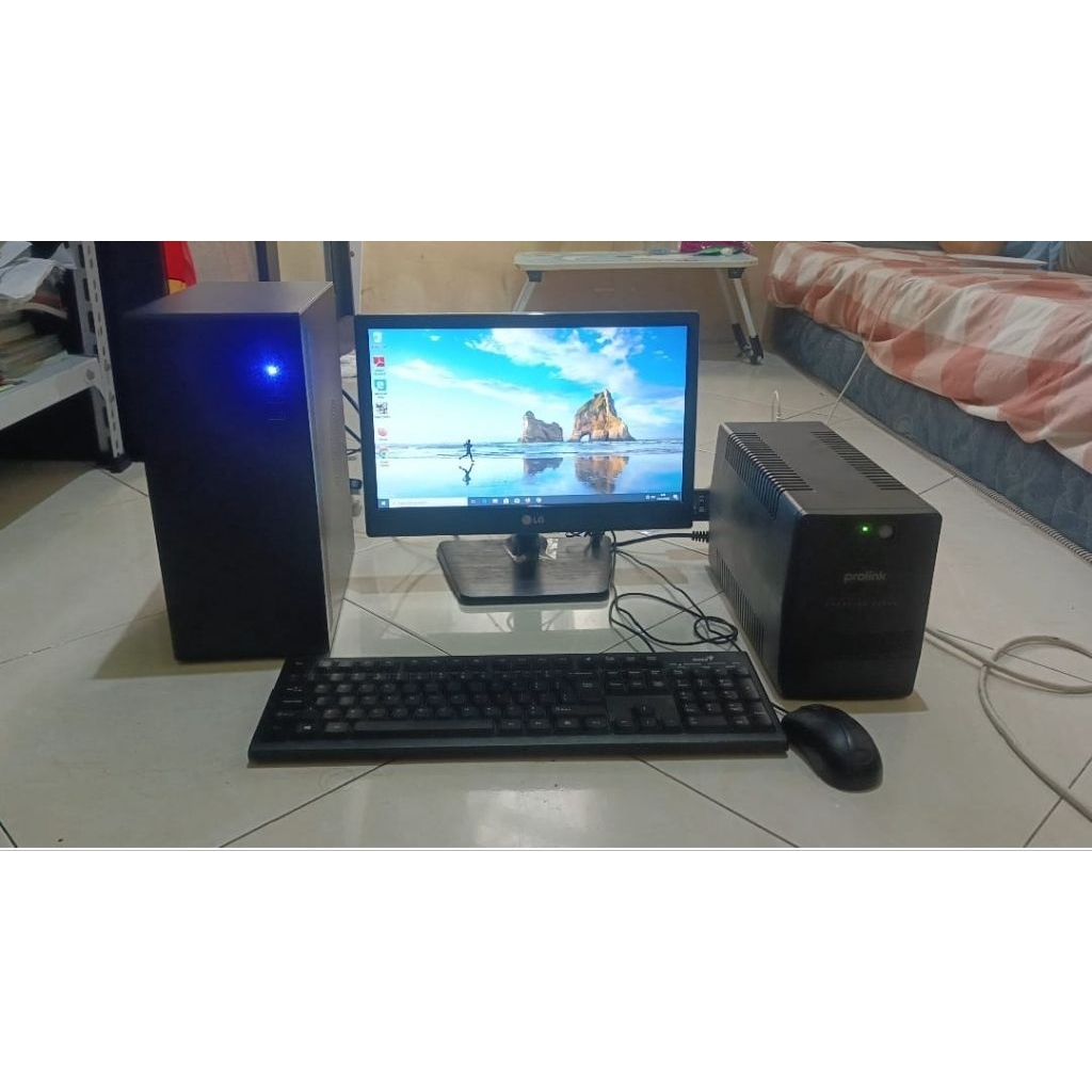 PC Komputer Lengkap + UPS Prolink 1200V , Baru, original