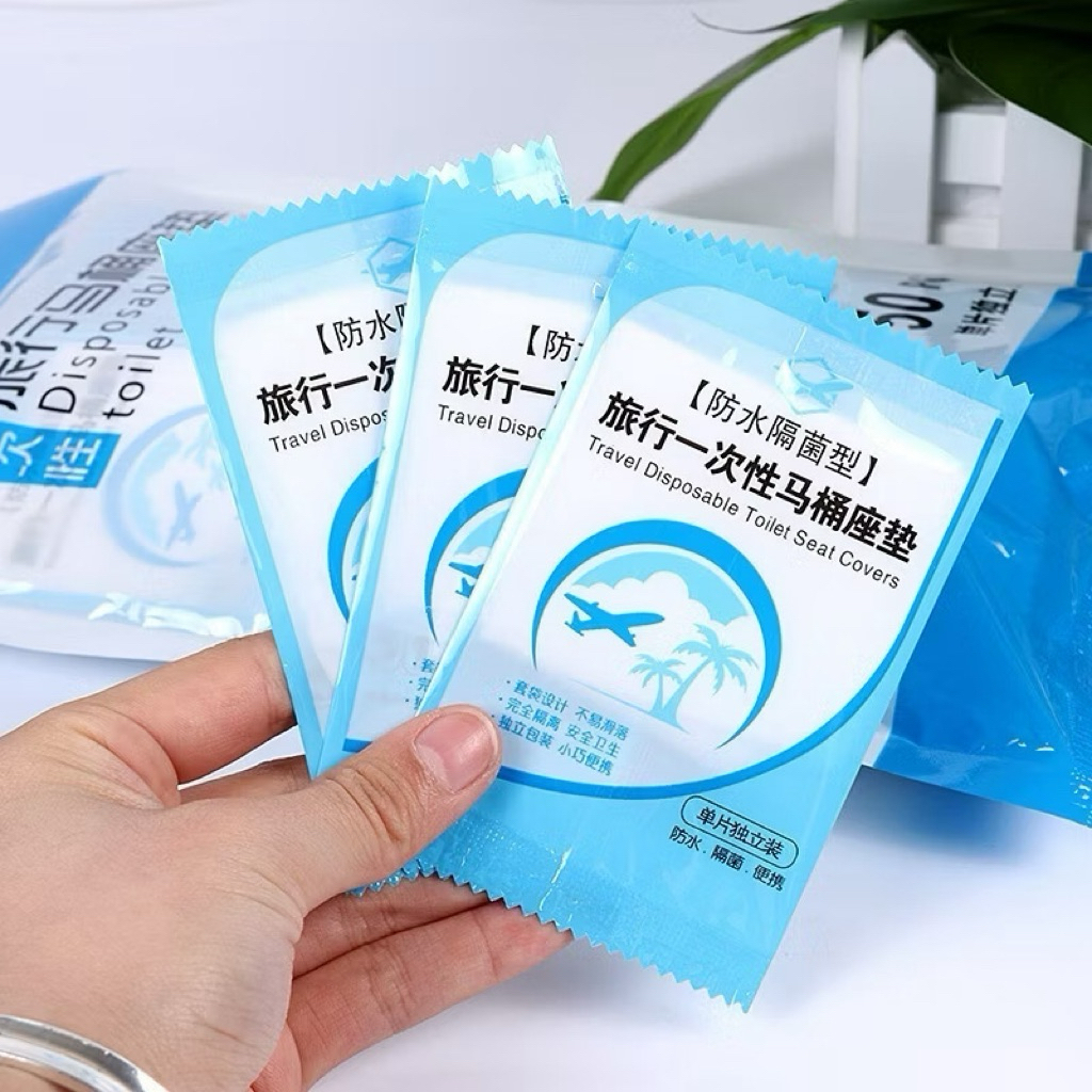 10PCS Toilet Seat Paper Alas Duduk WC Kertas Plastik Tisu Kloset Duduk Tissue Portable Paper Closet 