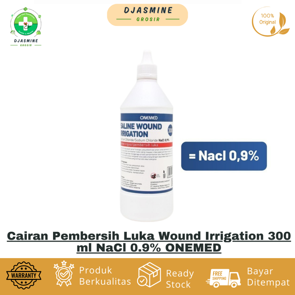 Cairan Pembersih Luka Wound Irrigation 300 ml NaCl 0.9% ONEMED/ Cairan Cuci Luka ONE MED 300ml