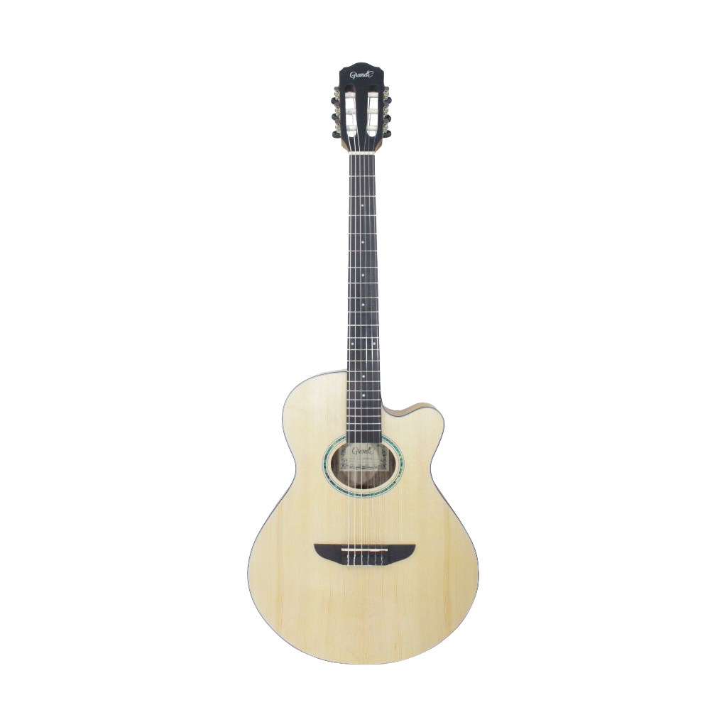 Gitar Classic Merk Grande Original Tipe GIC 40K NA Warna Natural Body Slim Senar String Nylon Trusro
