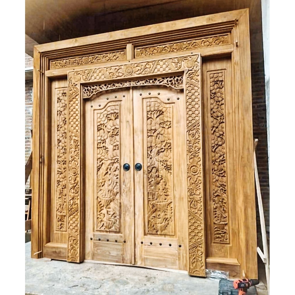 pintu gebyok ukir minimalis