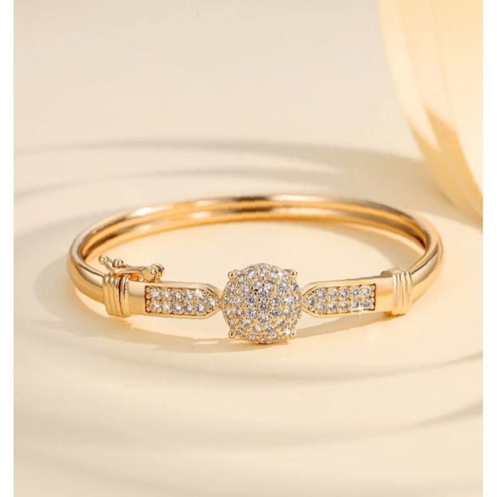 gelang titanium lapis emas