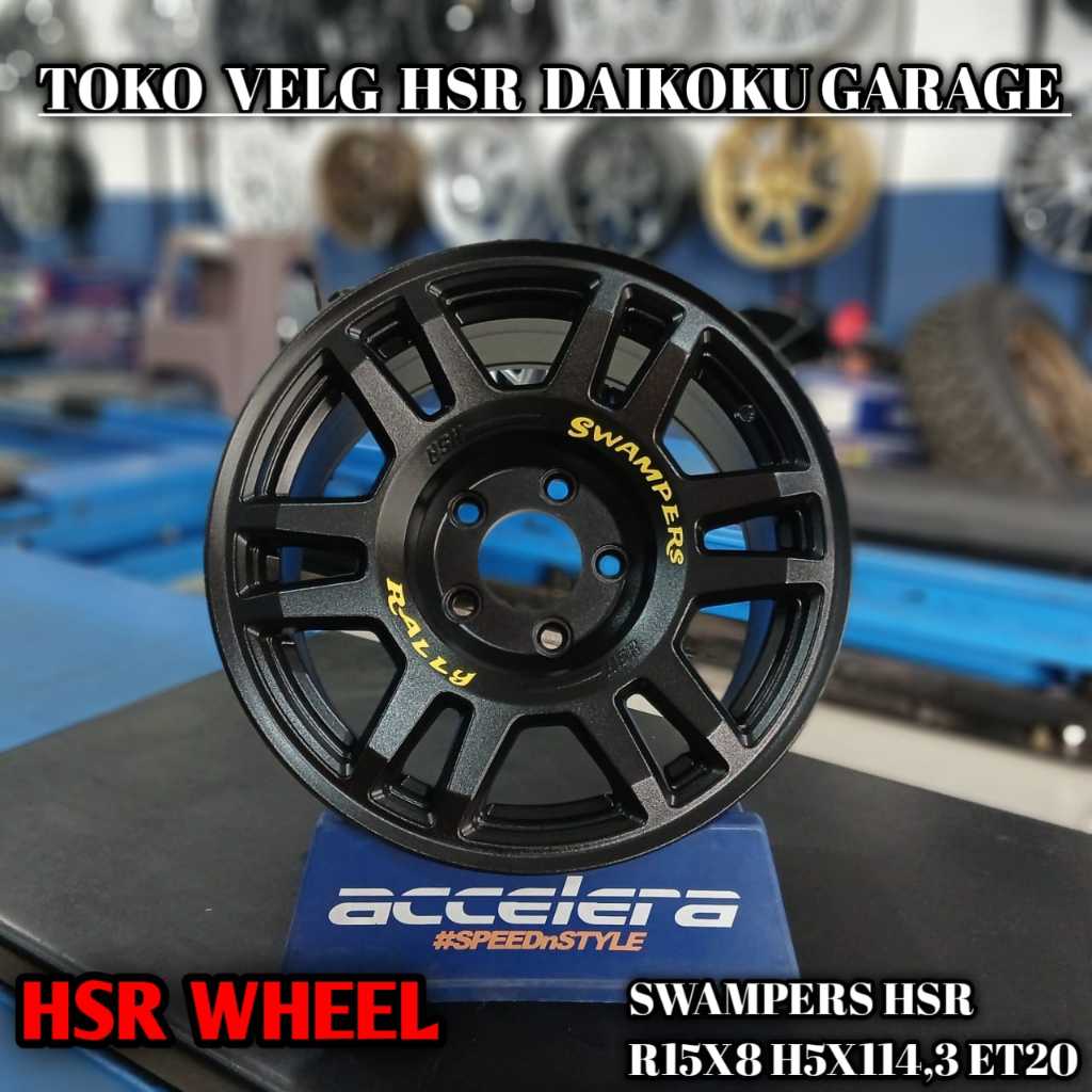 Velg Mobil r15 HSR Swampers Ring 15 PCD 5X114,3 Gratis Ongkir