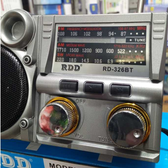 COD Radio Speaker RD-326BT FM/AM/SW 3 Band Speaker Radio Mini Music Box + Bluetooth