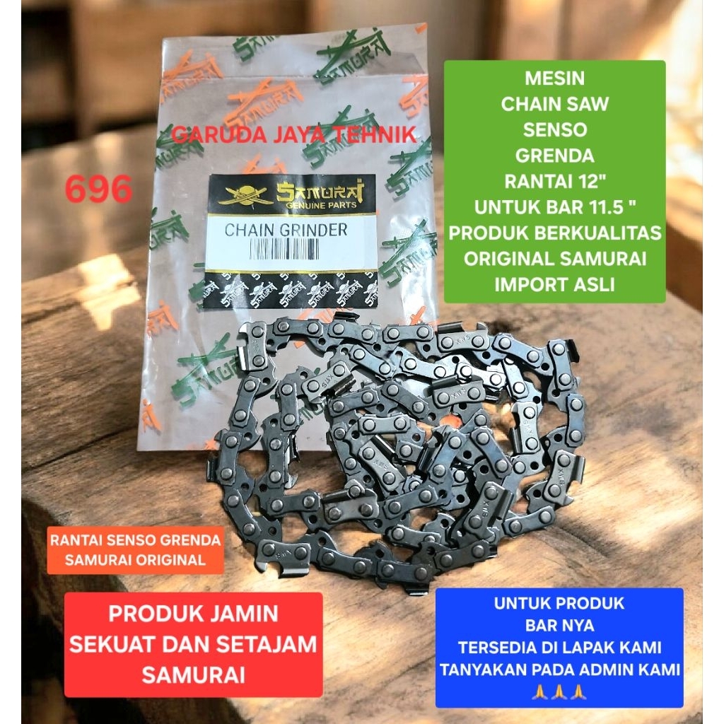 Rantai senso gerinda grenda chainsaw mini grenda 12 inc produk kuat berkualitas samurai original (69