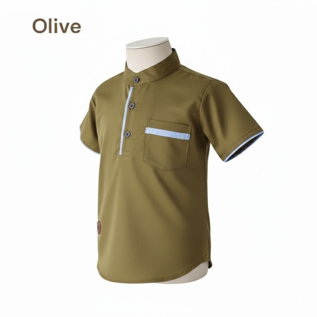 Habibi Koko Kurta Anak 1-10 Tahun Baju Koko Anak Bayi dengan Pilihan Warna Kuning Hijau dan Biru Coc