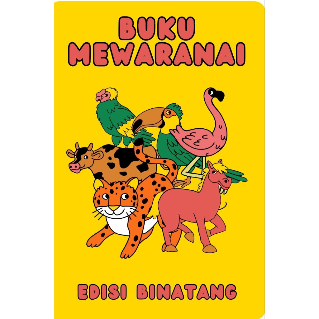 Paket Gambar Mewarnai Anak TK Tema Hewan | Printable PDF Edukasi Anak 3–6 Tahun