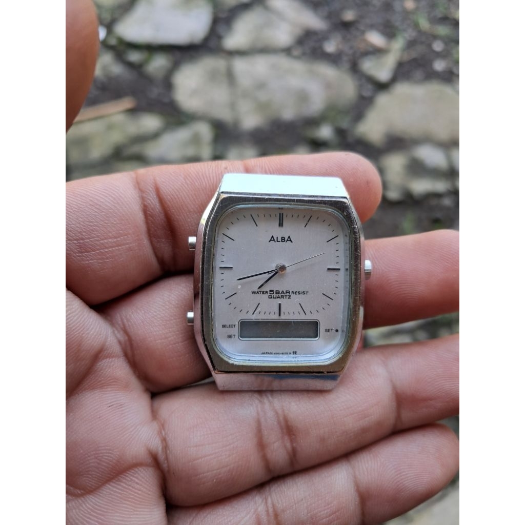 Jam Tangan ALBA tank kotak original off bahan klasik