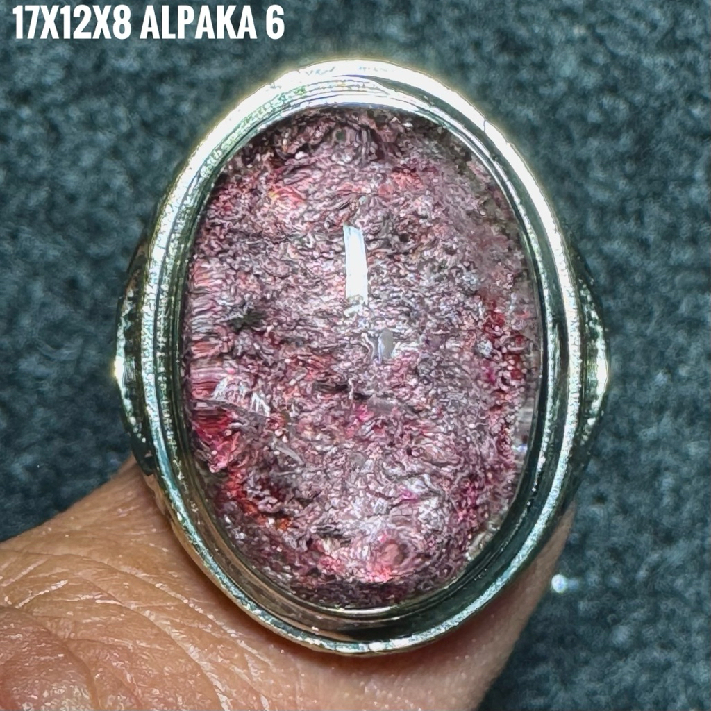 Cincin Batu Akik Natural Kecubung Karang (Asli Alam)