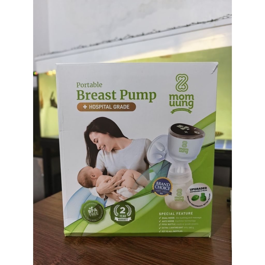 Preloved-Pompa Asi Portable Elektrik Praktis Mom Uung Breastpump