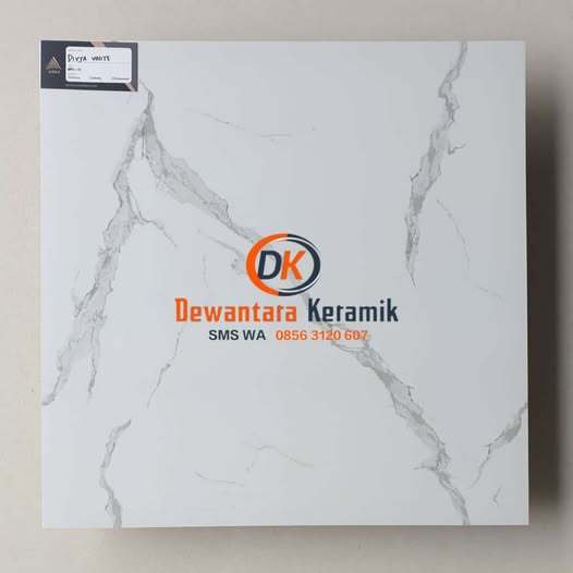 Granit Lantai Glossy 60x60 ARNA Divya White