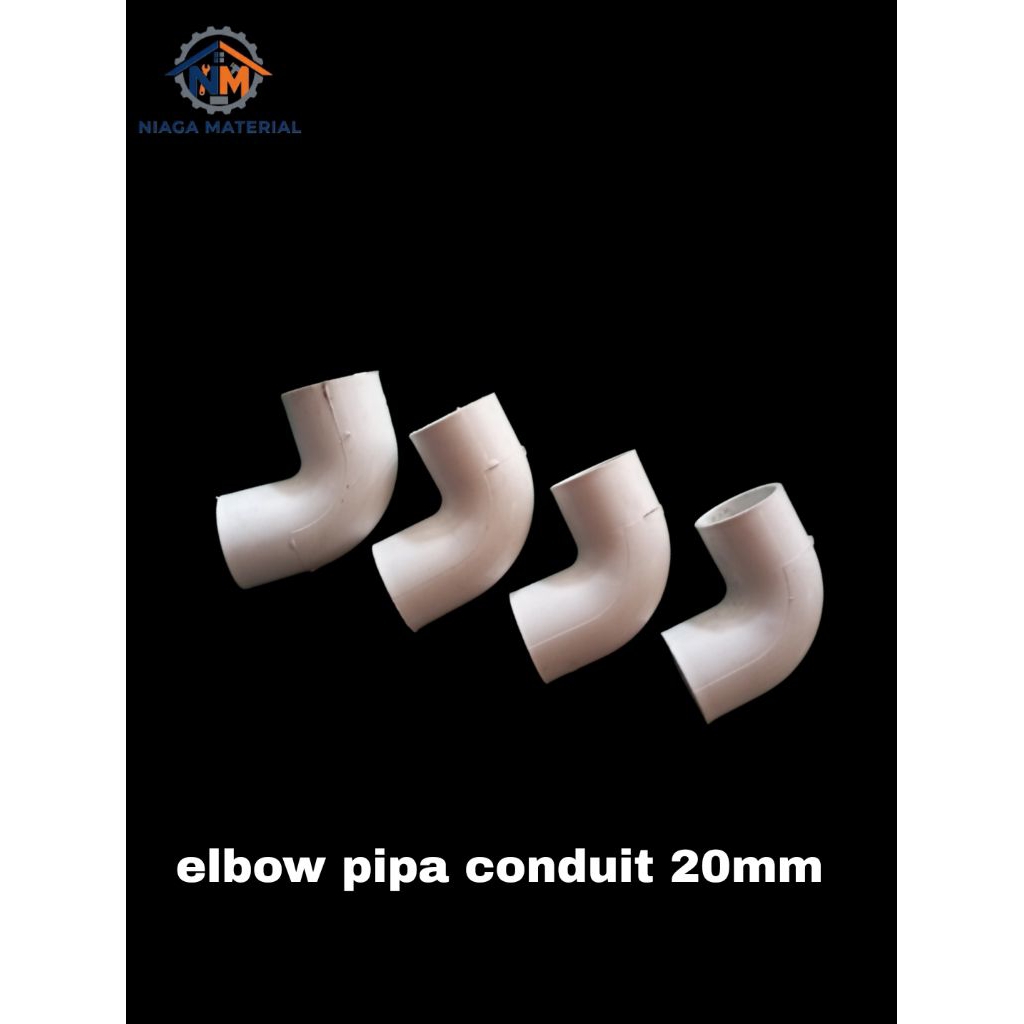 Elbow keni pipa conduit 20mm / elbow pipa listrik PVC putih
