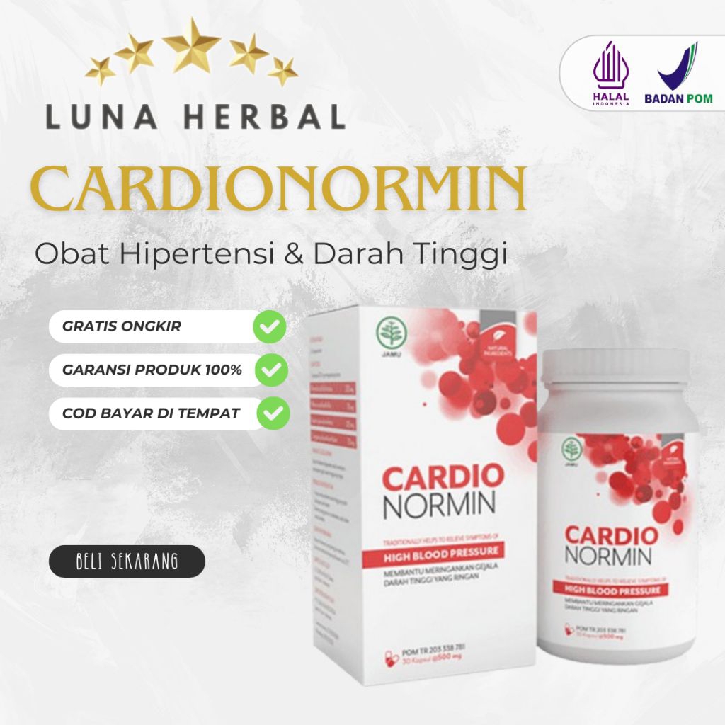 CARDIONORMIN Obat Herbal Hipertensi Darah Tinggi Jantung Original BPOM