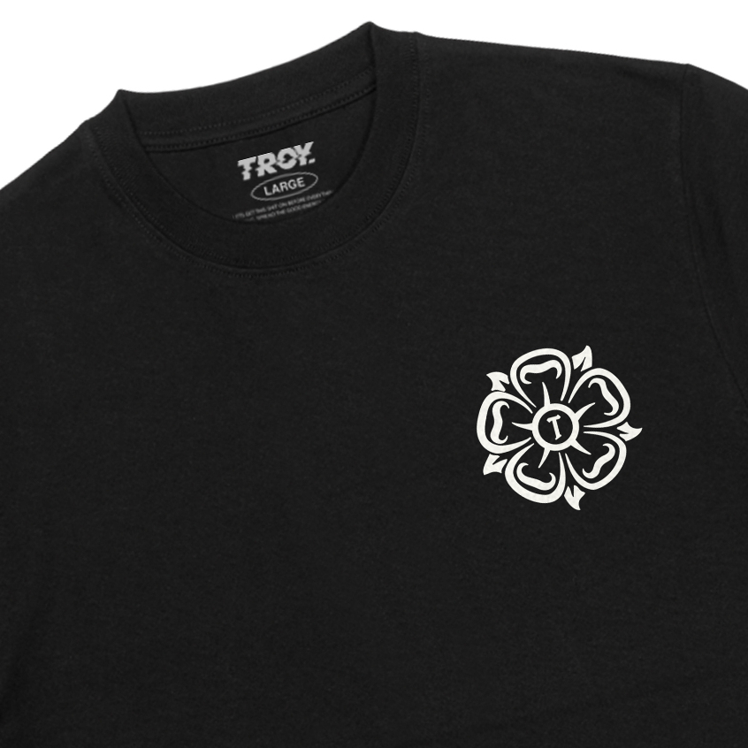 Troy Company Tshirt Black Right And Wrong - Kaos Lengan Pendek Kaos Hitam MTD 3146