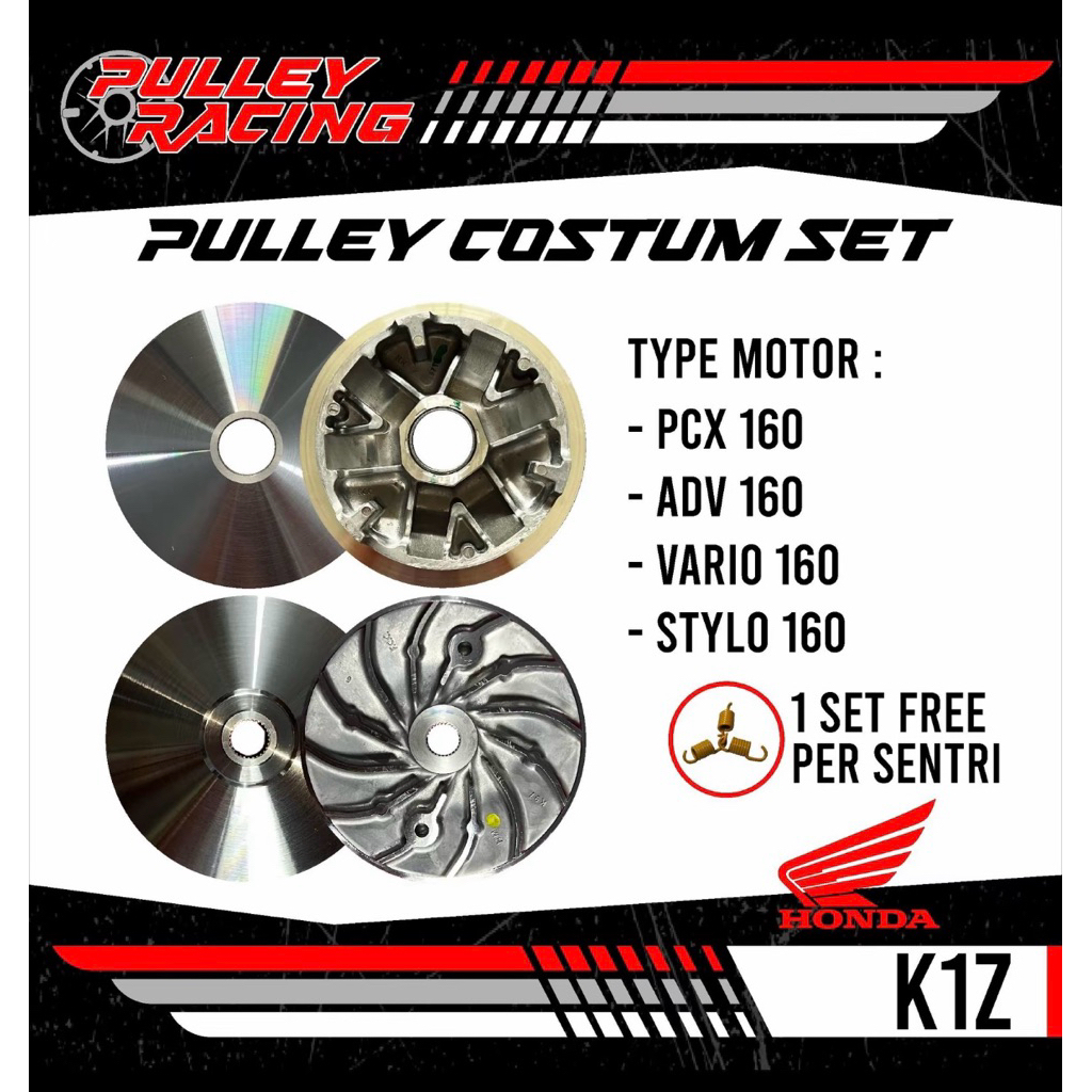 PULLEY  RUMAH ROLLER BUBUT PCX 160 ADV 160 VARIO 160 STYLO 160 Original Bubut Kerok Jalur Kode K1Z