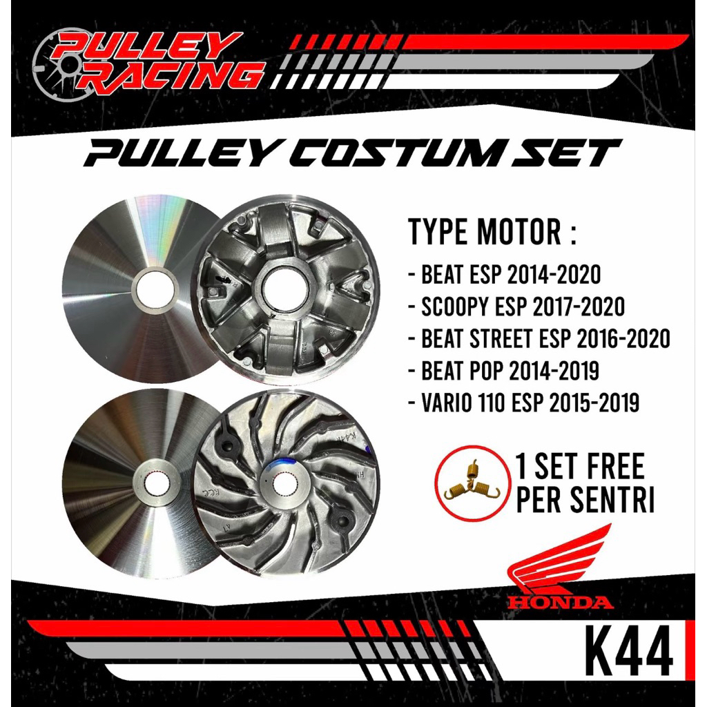 PULLEY RUMAH ROLLER FULL BUBUT Beat Esp, Beat Street, Scoopy Esp, Beat Pop Bubut Kerok Jalur Kode K4