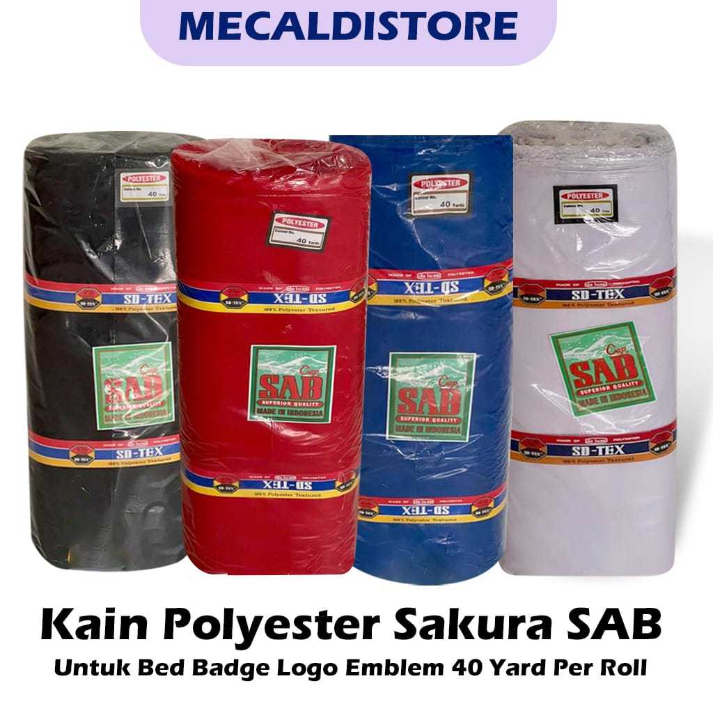 GROSIR 36 METER / 1 BALL KAIN PRODUKSI EMBROIDERY BORDIR MATADOR KAIN SAKURA EMBLEM SD- TEX