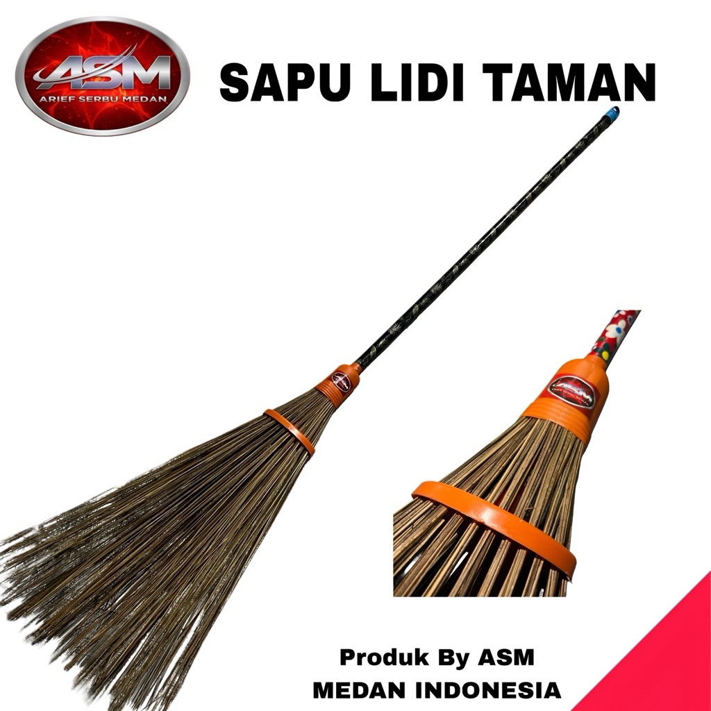 Sapu Lidi Taman Premium / Sapu Taman Gagang Panjang / Sapu Lidi Gagang