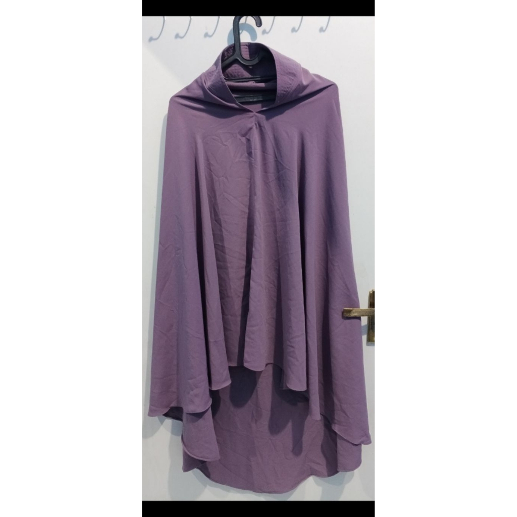 Khimar Ungu Tua Polos
