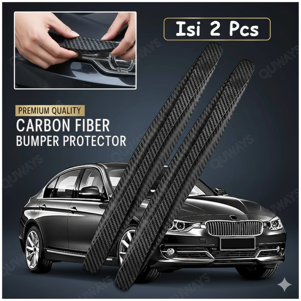 Stiker Karet Pelindung Bemper Mobil Premium Universal Isi 2 – Bumper Guard Anti Gores & Anti Bentura