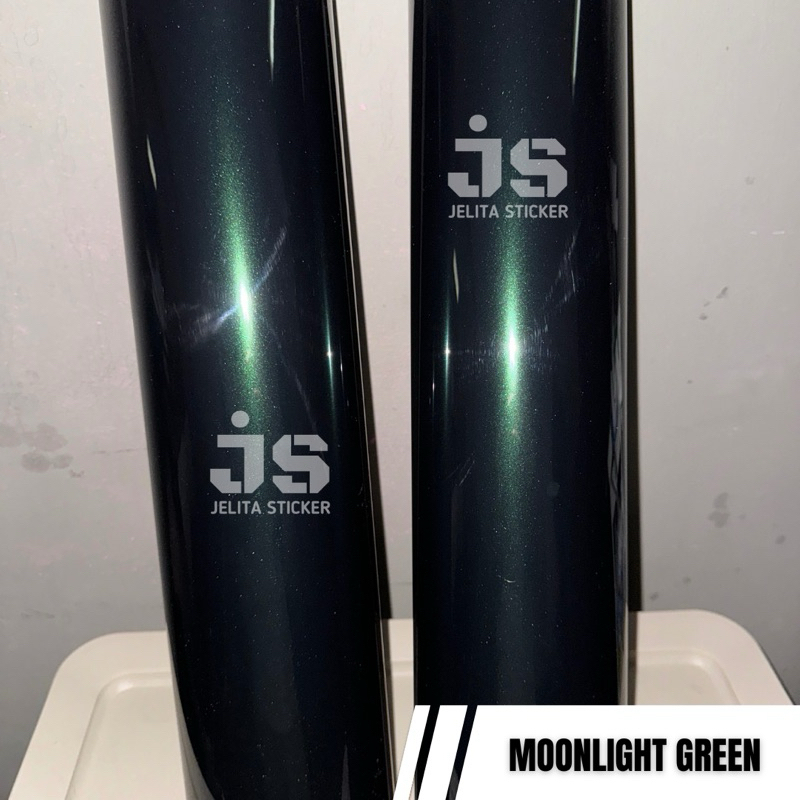 [ PER METER ] PREMIUM Sticker Moonlight Green Lebar 152cm  / Skotlet Hitam Lembayung Hijau Lebar 150