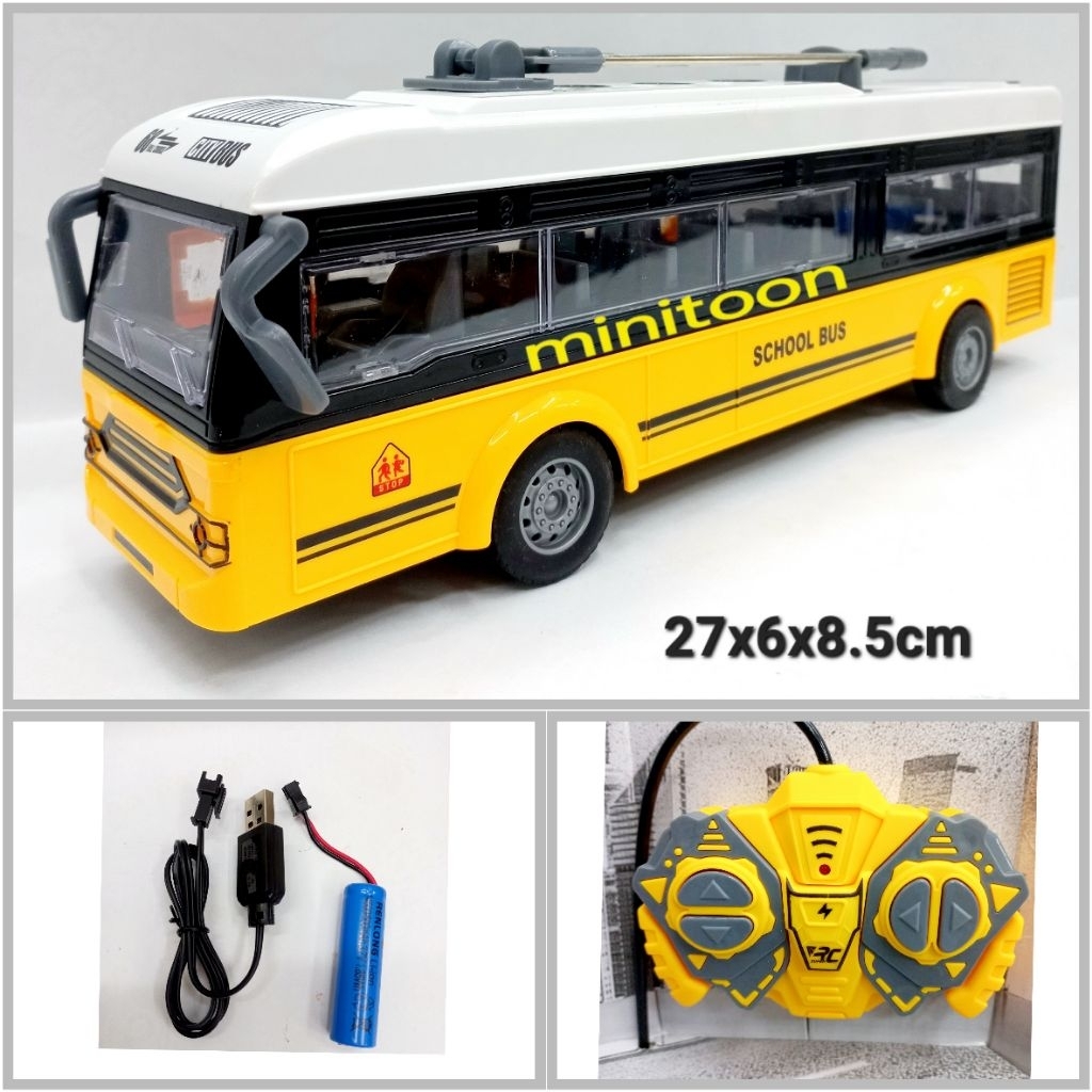 BUS Remote Control Mainan Bis R/C baterai cas