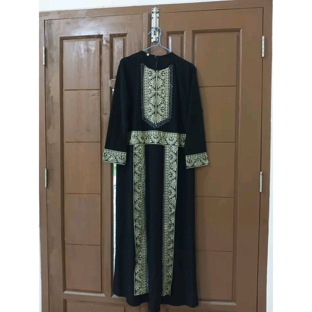 ABAYA HITAM YALILI ABAYA HITAM TERBARU SIMPLE ELEGAN MEWAH/ABAYA ARAB HITAM PEKAT