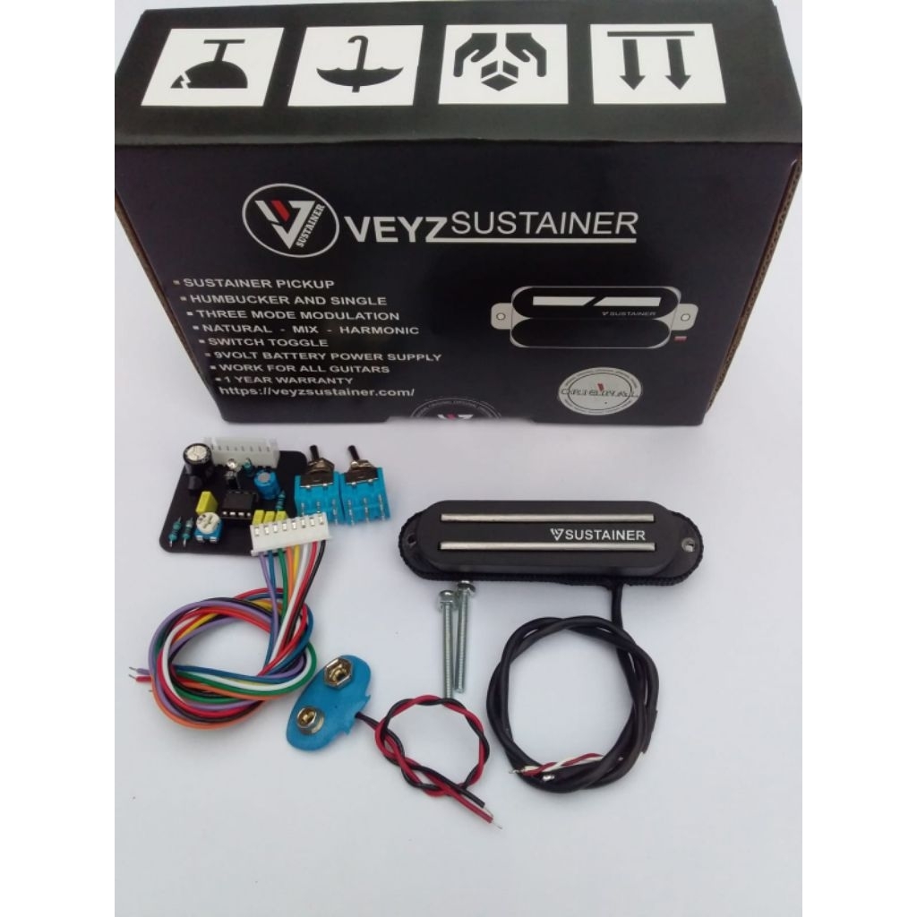 PICKUP SUSTAINER SINGLE HOTRAIL 3 MODE, UNTUK GITAR IBANEZ SCHECTER FENDER VEYZ SUSTAINER