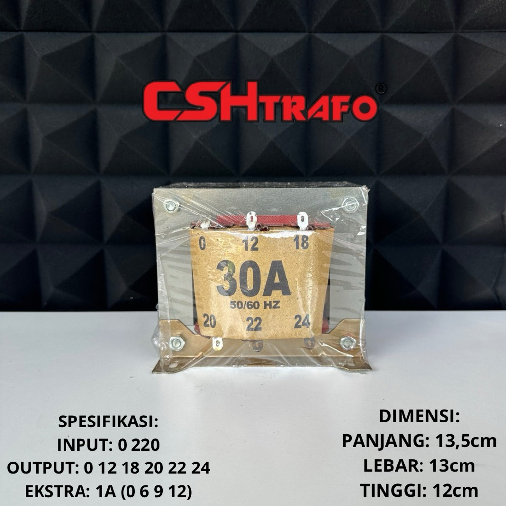 Trafo Kotak CSH Premium 30A CT & Non CT 100% Tembaga Murni