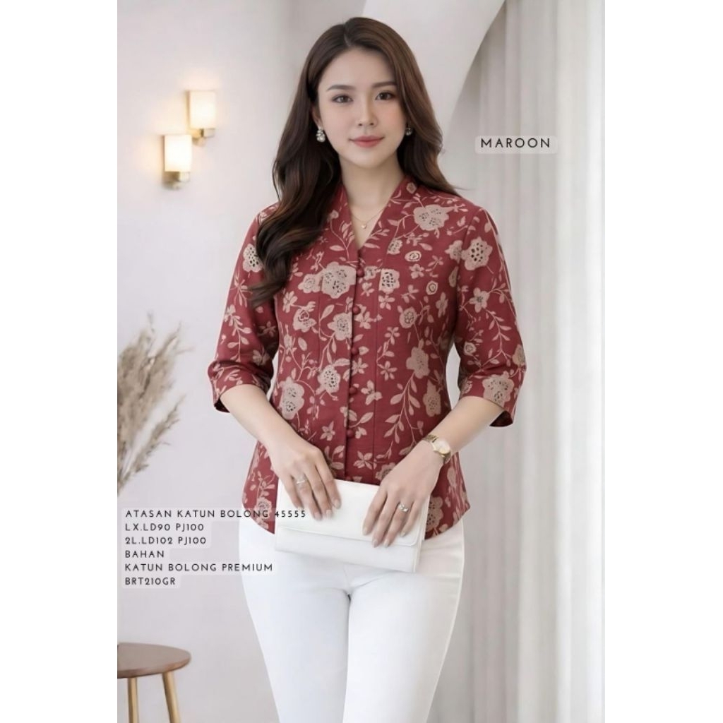 KEMEJA BLUS ATASAN KATUN BOLONG BANGKOK 45555