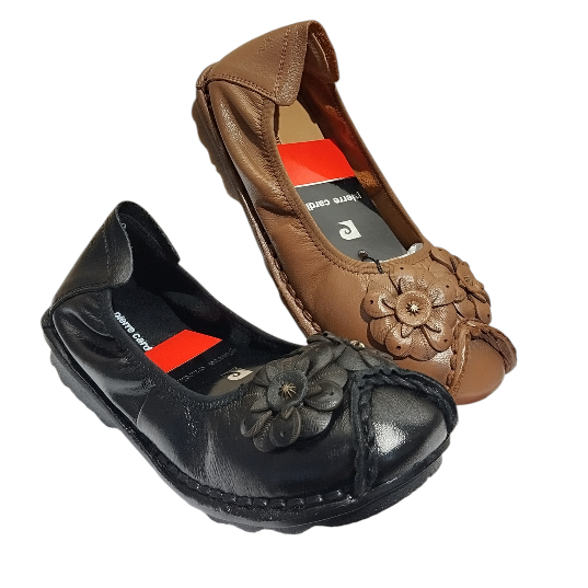 Pierre Cardin Ladies 1711 Sepatu Casual Wanita Warna Black & Brown