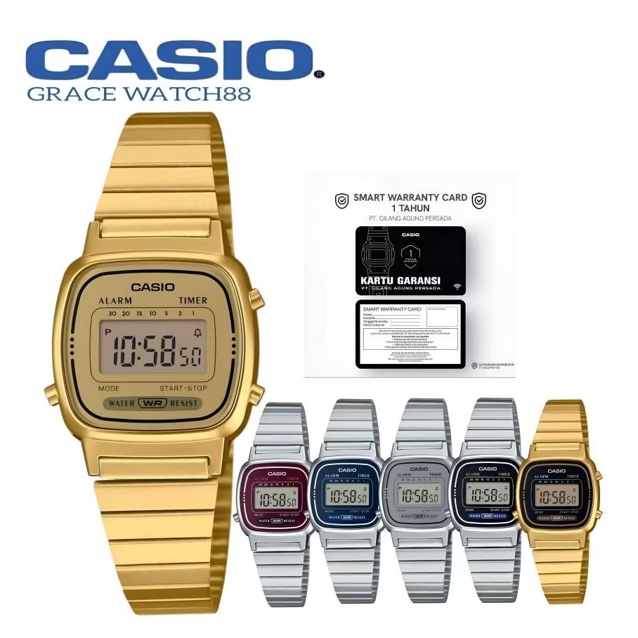 Jam tangan wanita casio Digital seri La670wa / 670wga jam tangan original casio