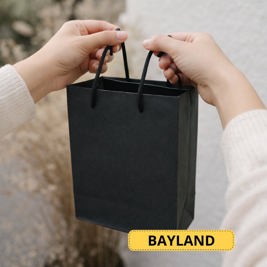 Paper Bag Kado Polos Hitam Small