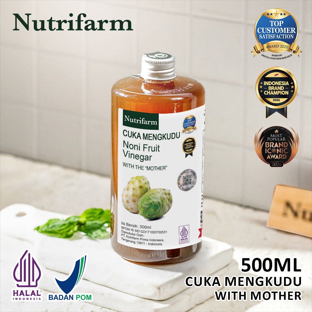 Nutrifarm Cuka Mengkudu Noni Fruit Vinegar 500 ml