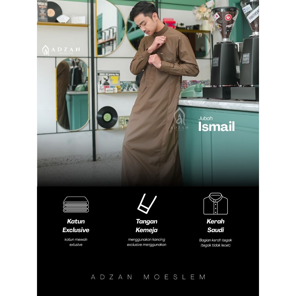 jubah pria gamis pria slimfit baju muslim premium