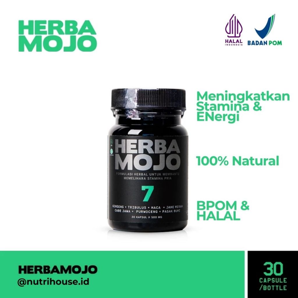 Herbamojo 30 kapsul HERBA MOJO Testosterone Booster Original BPOM Halal