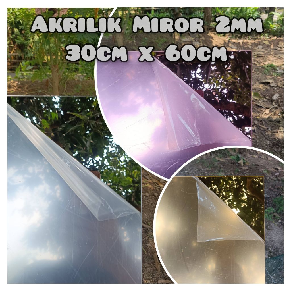 Akrilik Lembaran Miror 2mm (30cm x 60cm)