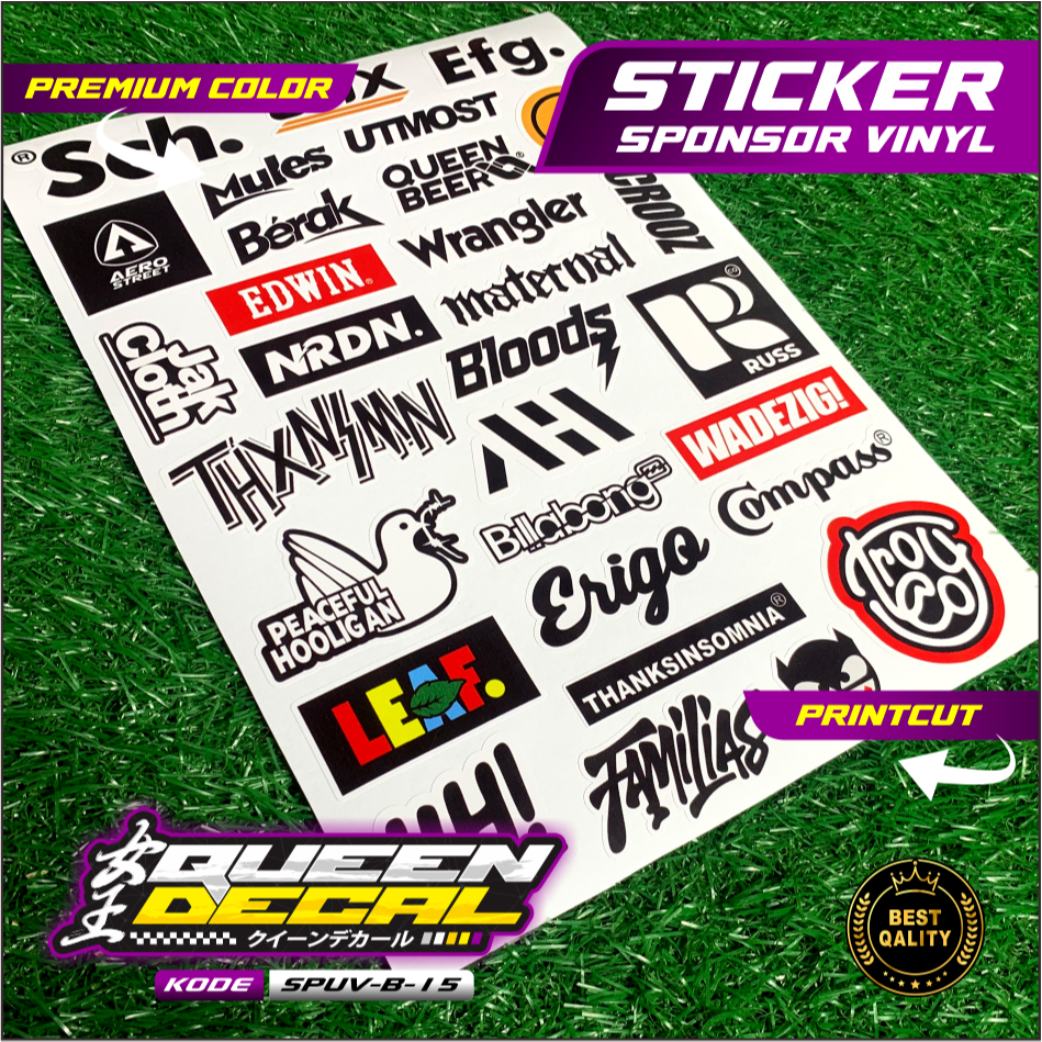 Stiker Pack Distro Stiker Brand Lokal Hypebeast Stiker Vinyl Hologram Brand Aestehtic Isi 30 Pcs - S