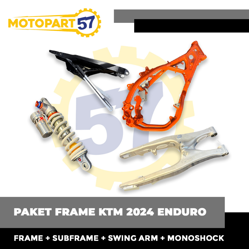 Rangka Frame + Subframe + Mono + Arm KTM 2024 Enduro EXC PDS Import PNP Mesin Lokal | PNP Ninja MP M