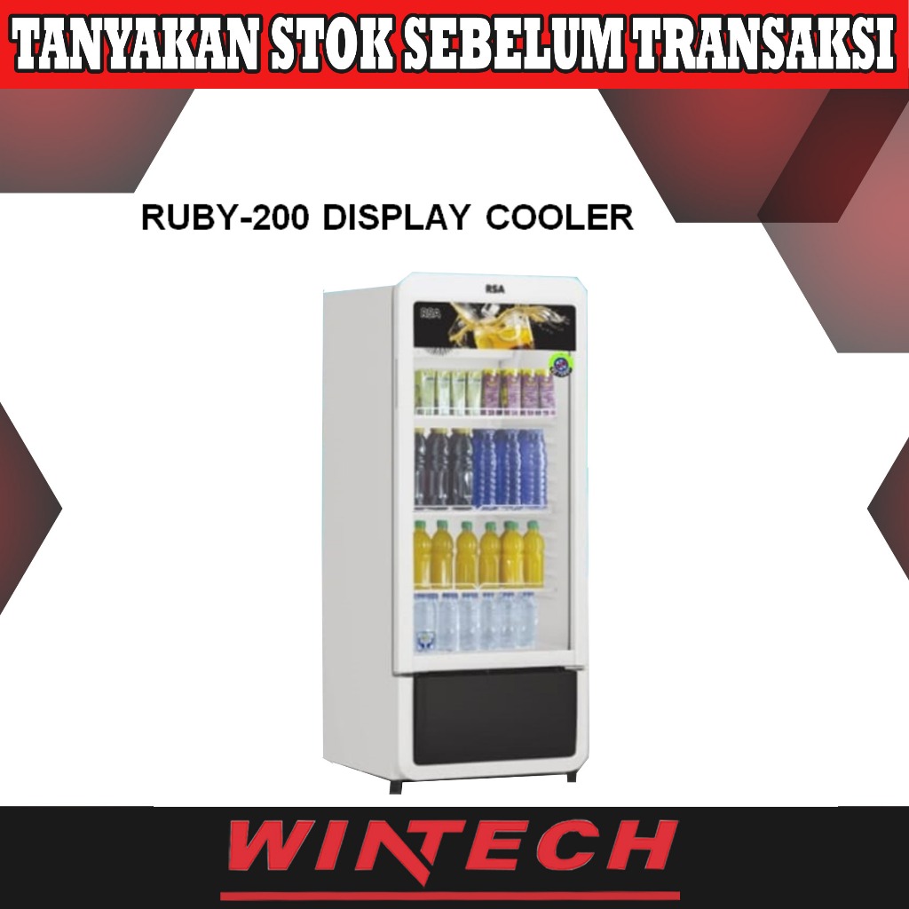 RSA RUBY-200 Display Cooler - Showcase Pendingin Minuman / Lemari Pendingin Minuman - Showcase 1 Pin