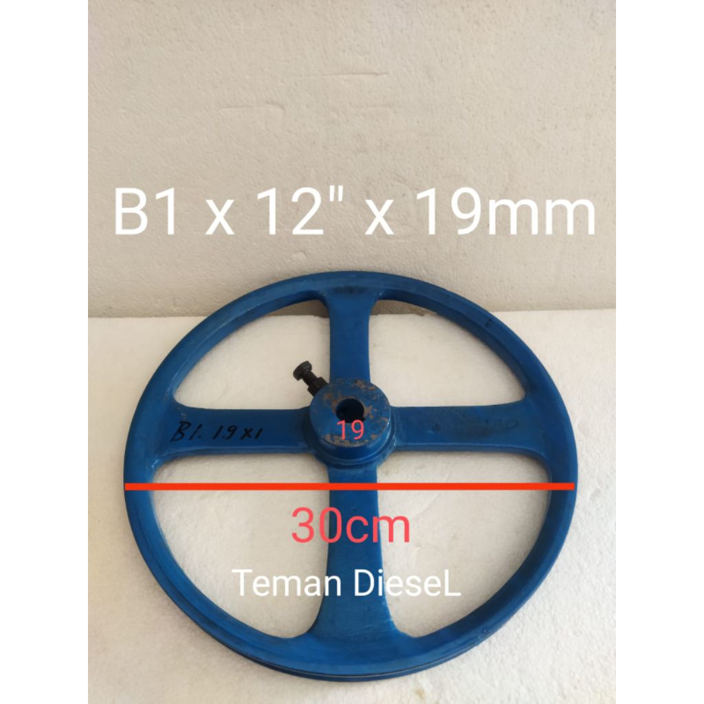 Puli Pully B1x12"x19mm Poli Besi Cor