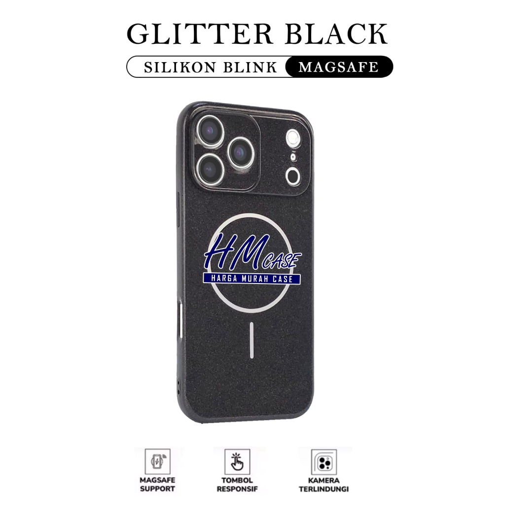 Case Magsafe Black Glitter Glossy Case for Infinix GT 10 Pro Infinix GT 20 Pro Magsafe Magnetic Wire