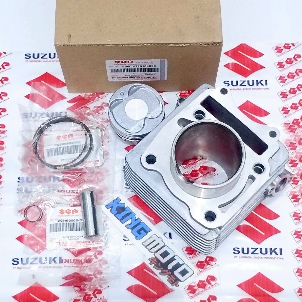 CYLINDER BLOCK SATRIA FU 150 BLOK SEHER BLOK MESIN KAS SET KOMPLIT PISTON RING SATRIA FU 150