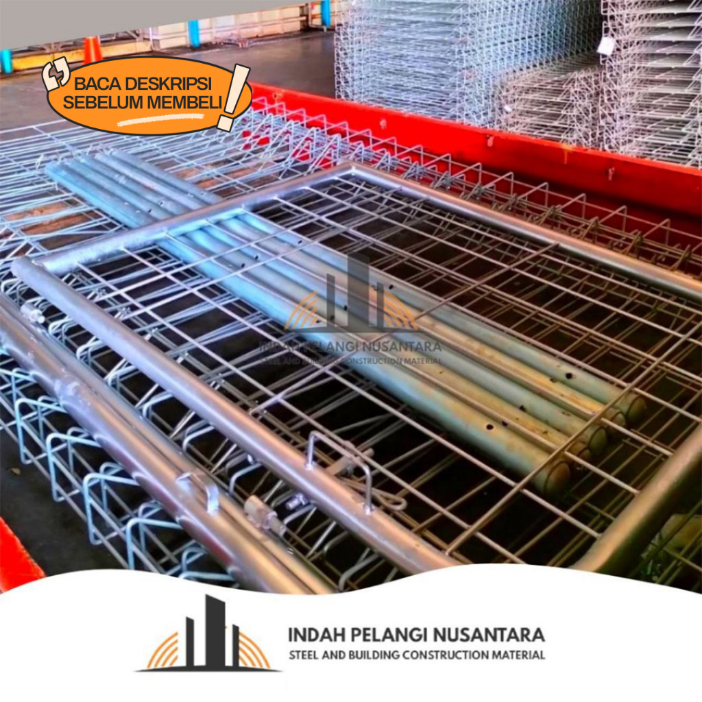 Pintu Swing Ganda/TunggaL Pagar BRC Galvanis Supplier Pagar Tiang dan Pintu BRC